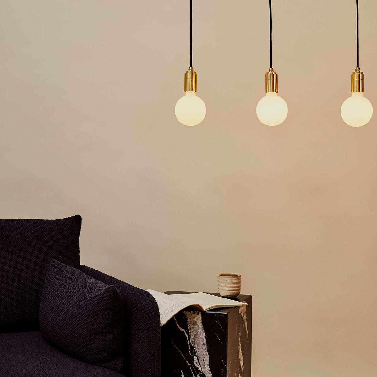 Sphere III Pendant Light in Oak.
