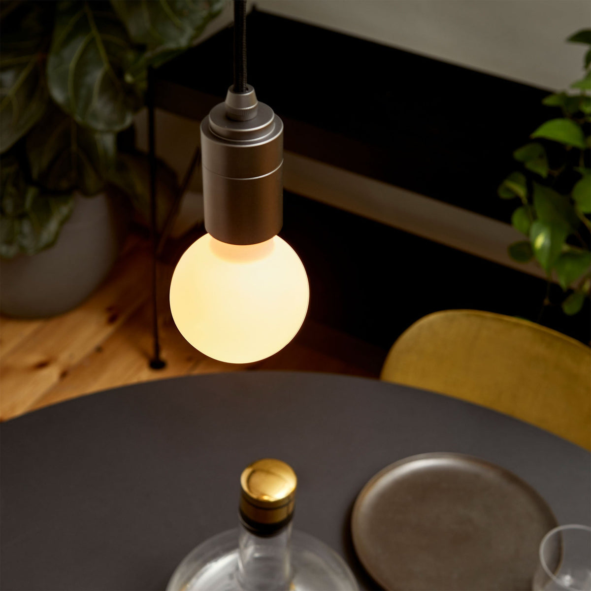 Sphere II Pendant Light in Graphite.