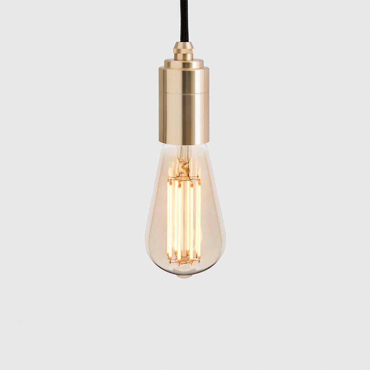 Squirrel Cage Plug-In Pendant in Brass.