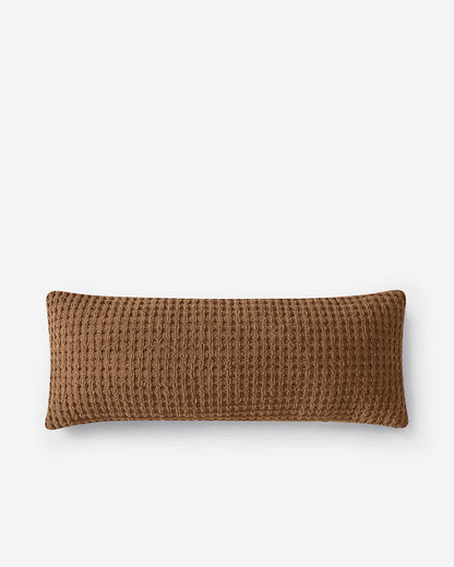 Snug Waffle Lumbar Pillow.