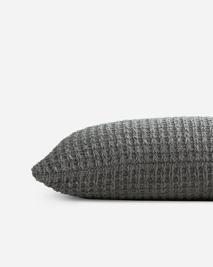 Snug Waffle Lumbar Pillow.