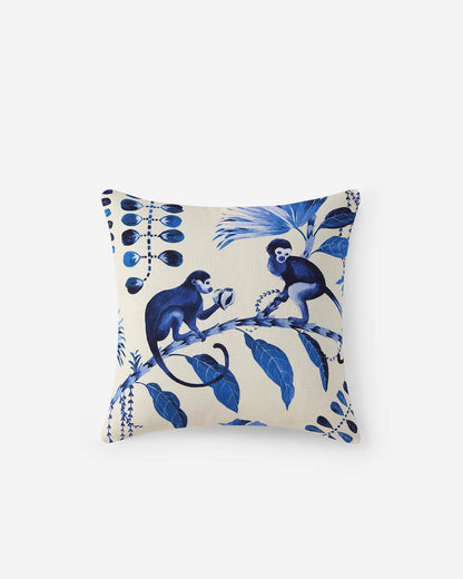 Blue Monkeys Throw Pillow.