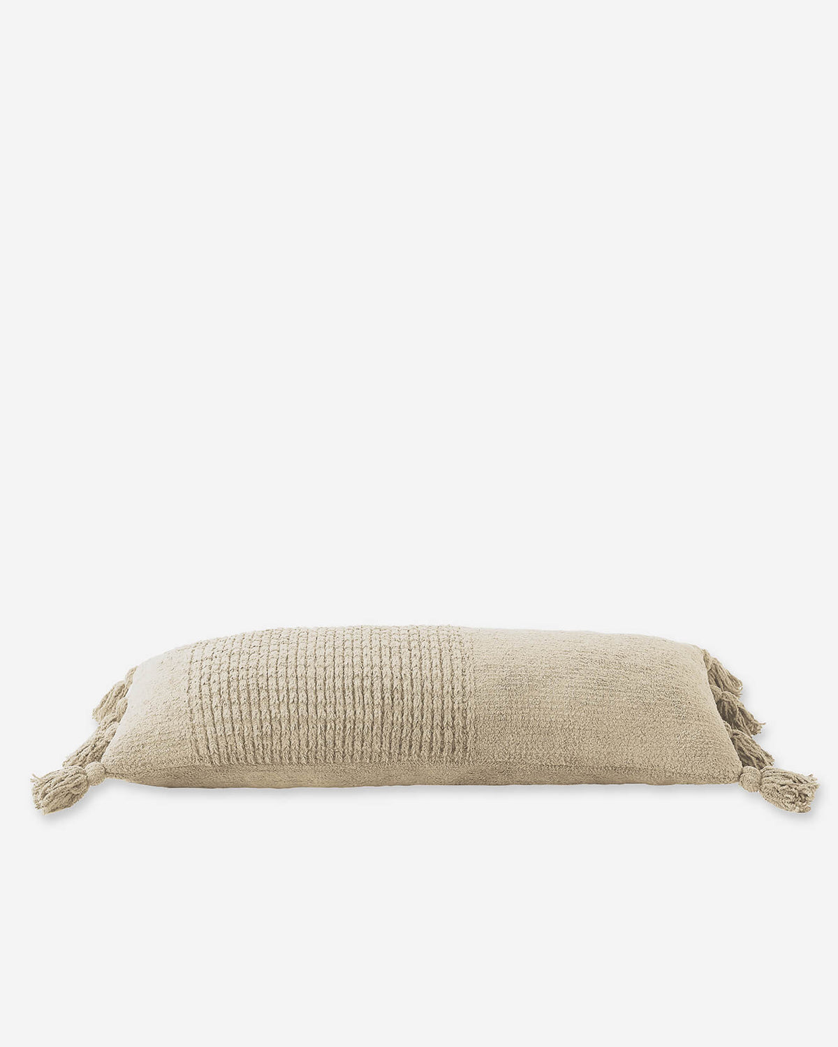 Braided Pom Pom Lumbar Pillow.