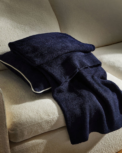 Cloud Silque Throw Pillow with Piping.
