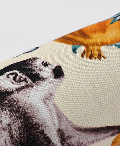 Damask Monkey Bolster Pillow.