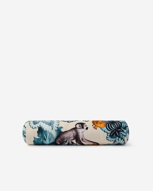 Damask Monkey Bolster Pillow.