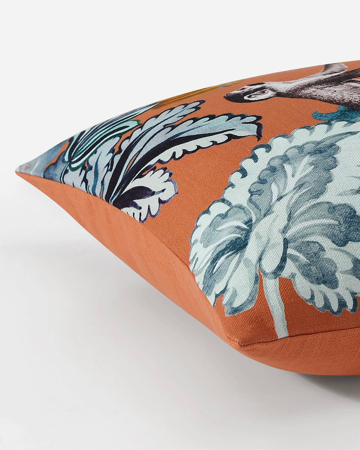 Damask Monkey Throw Pillow.
