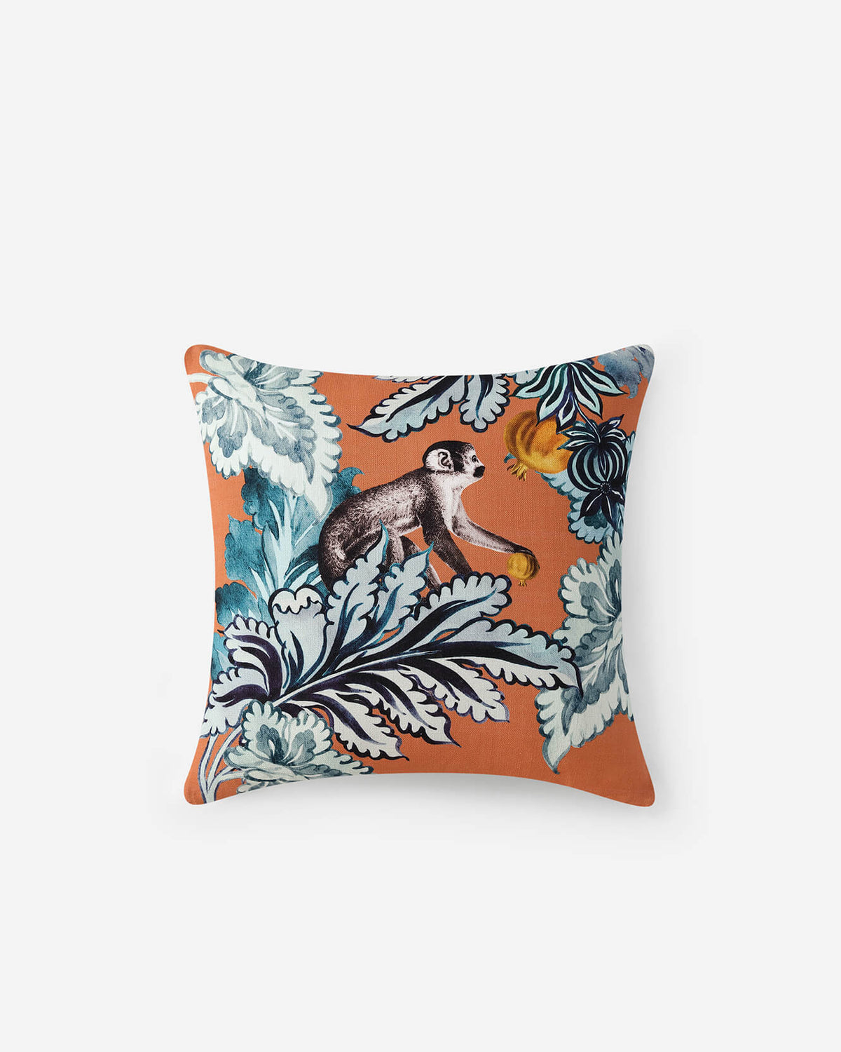 Damask Monkey Throw Pillow.