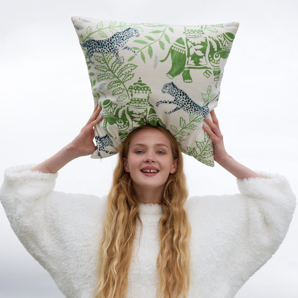 Elephant Ambari Throw Pillow.