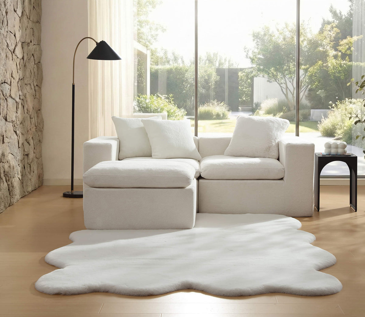Faux Fur Throw Pillow.