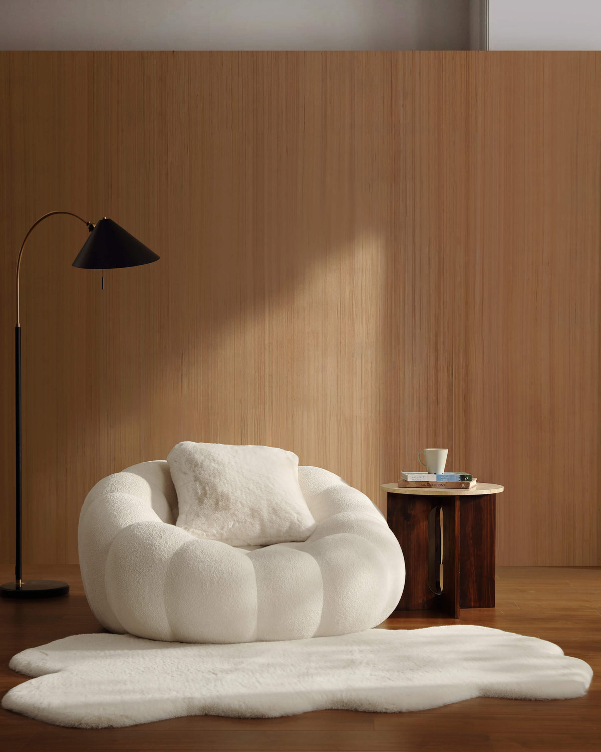 Faux Fur Throw Pillow.