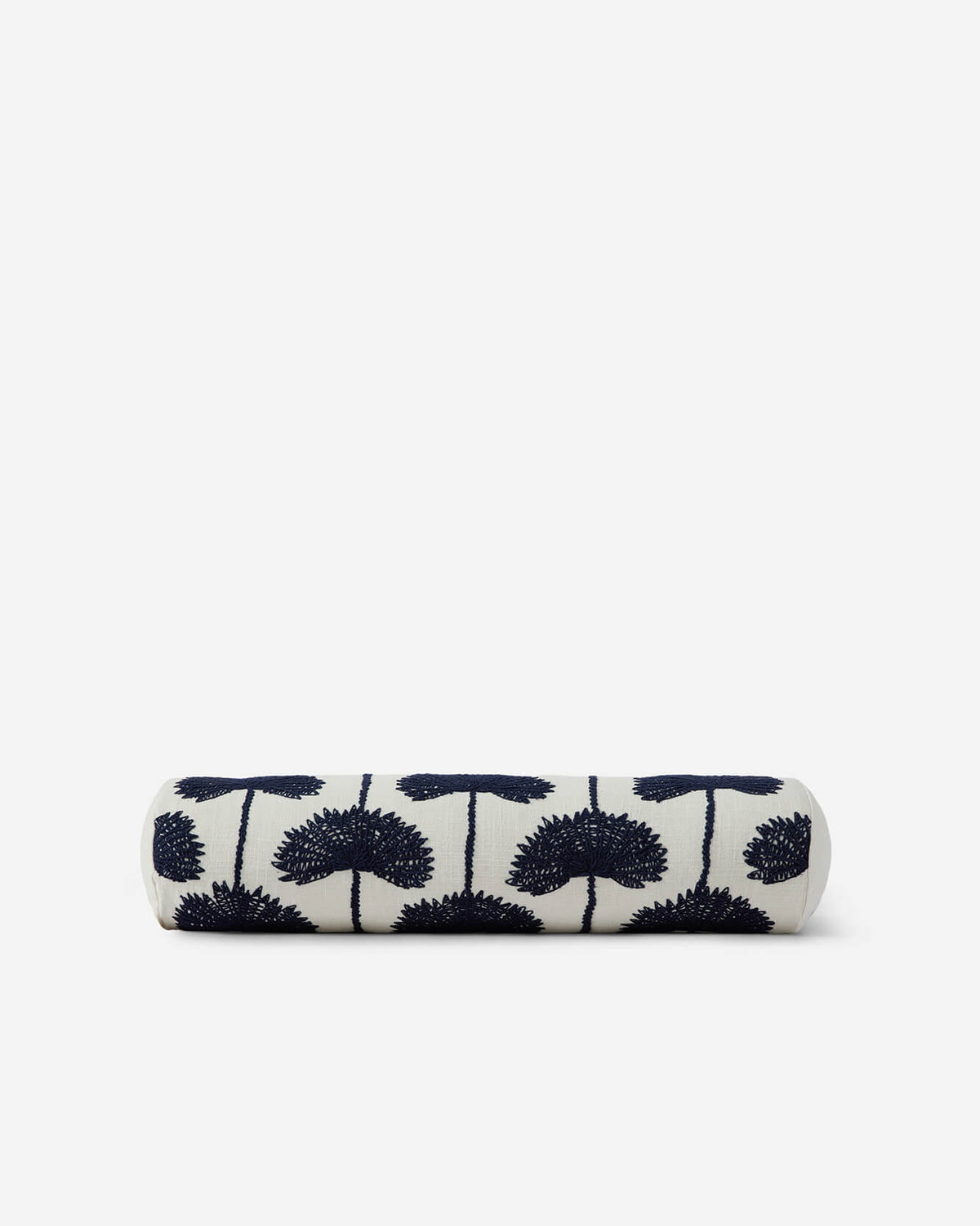 Palm Leaf Embroidered Bolster Pillow.