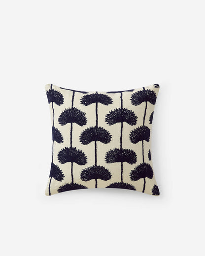 Palm Leaf Embroidered Throw Pillow.