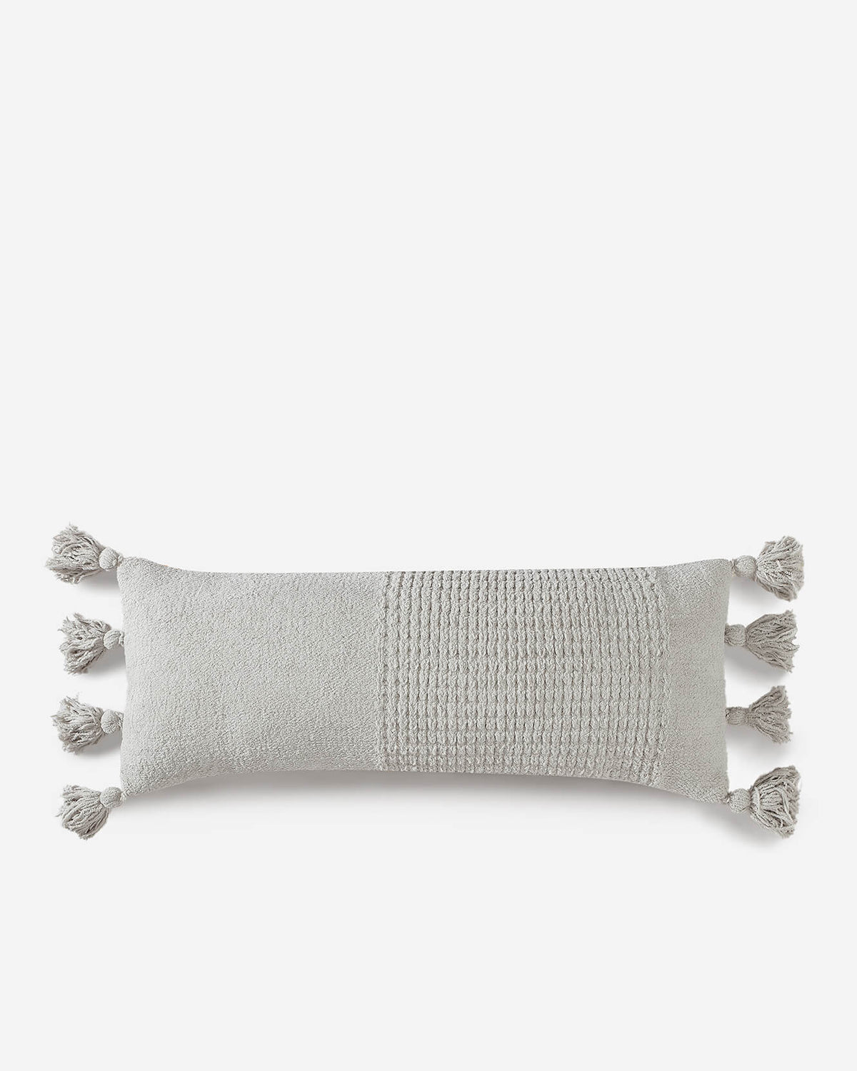 Braided Pom Pom Lumbar Pillow.