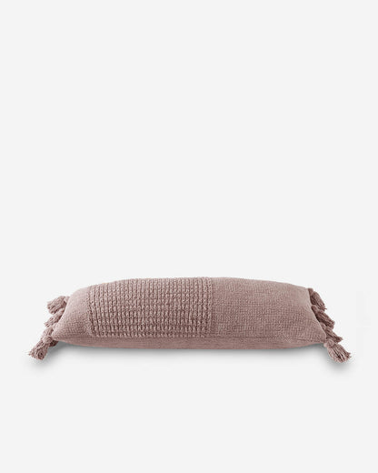 Braided Pom Pom Lumbar Pillow.