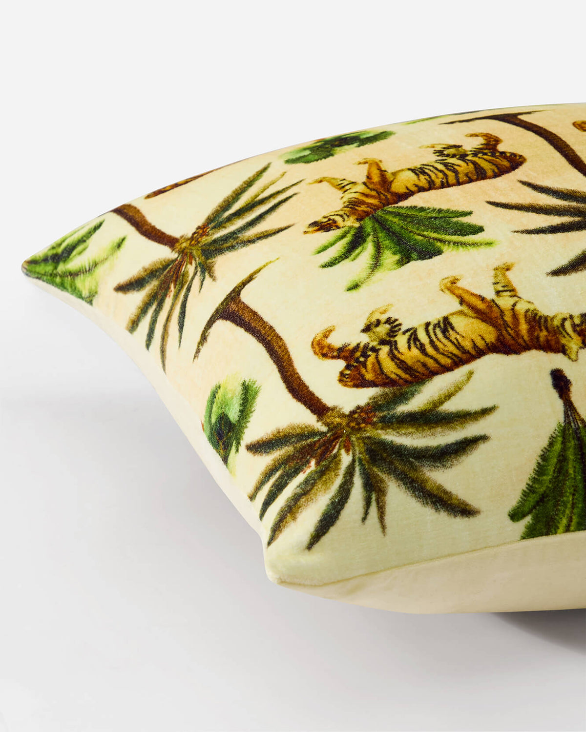 Velvet Tiger Throw Pillow.