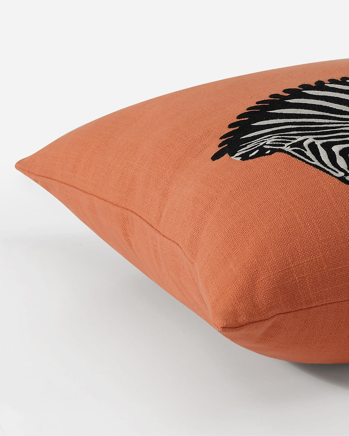 Zebra Embroidered Throw Pillow.