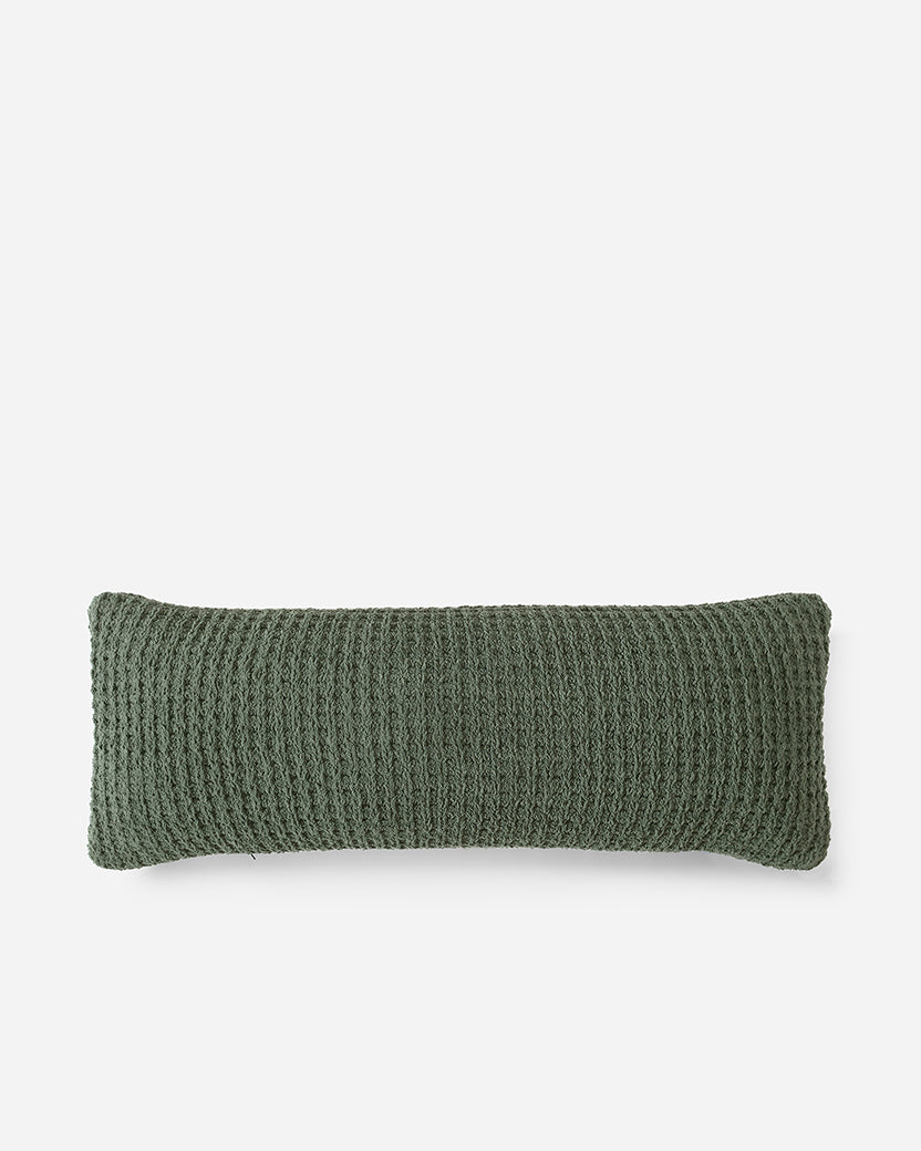 Snug Waffle Lumbar Pillow.