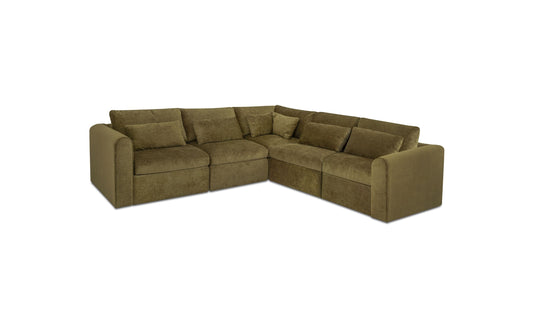 Swift Classic L Modular Sectional Dark Green