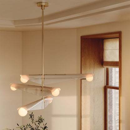 Sycamore Chandelier 3 Tiers in Dusk Pink.