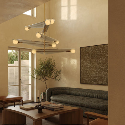 Sycamore Chandelier 5 Tiers in Dawn Grey.