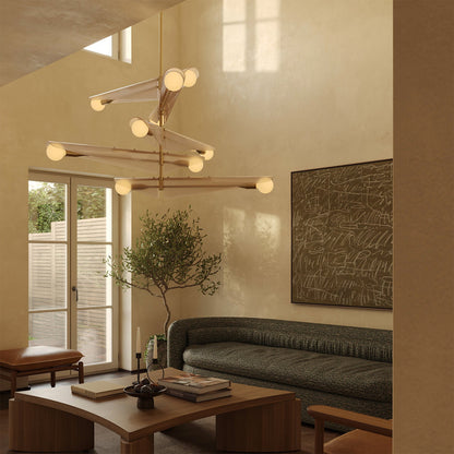 Sycamore Chandelier 5 Tiers in Dusk Pink.