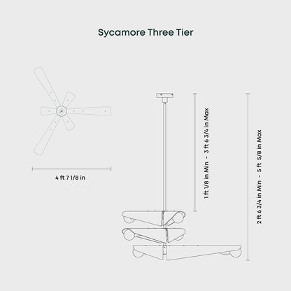 Sycamore Chandelier 3 Tiers in Dusk Pink.