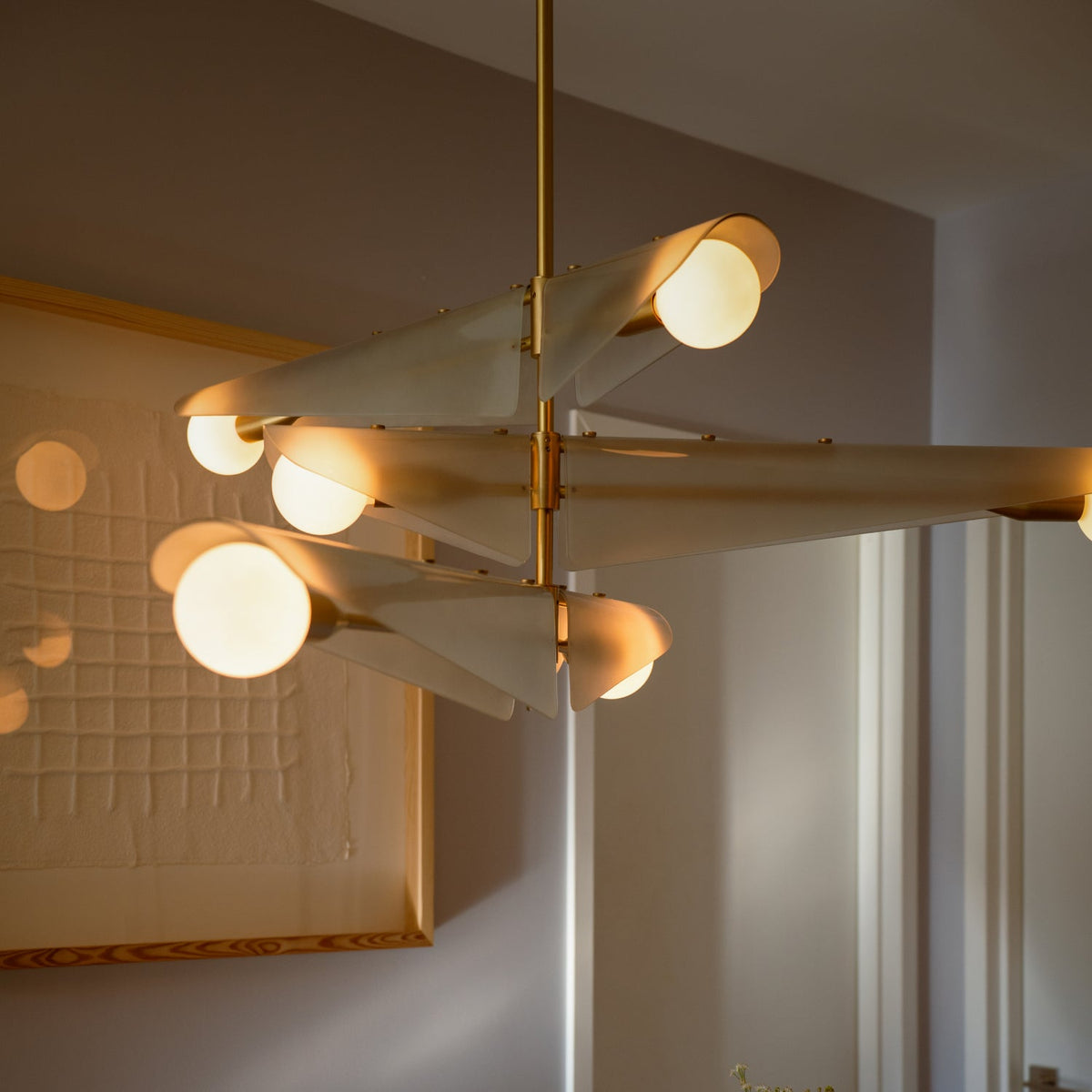 Sycamore Chandelier 3 Tiers in Dawn Grey.