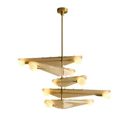 Sycamore Chandelier 5 Tiers in Dusk Pink.