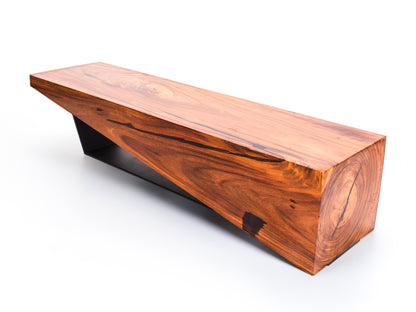 Sculptural Costa Rican Hardwood Bench Reserva Collection — No. 09.