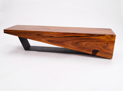 Sculptural Costa Rican Hardwood Bench Reserva Collection — No. 09.
