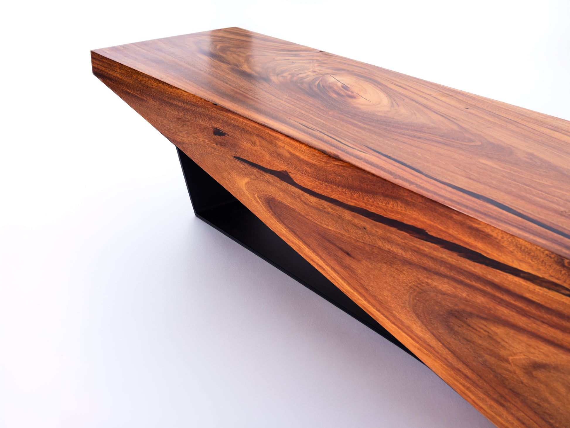 Sculptural Costa Rican Hardwood Bench Reserva Collection — No. 09.