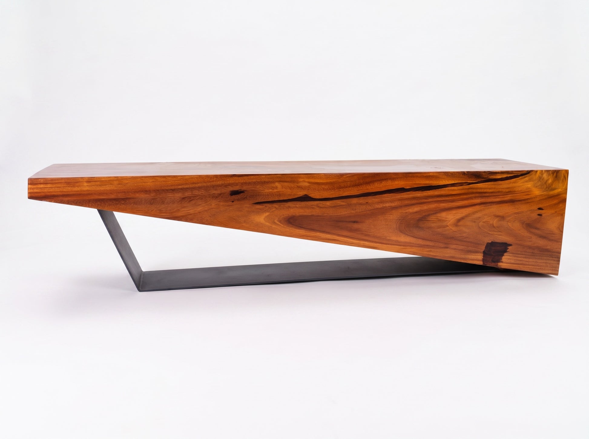 Sculptural Costa Rican Hardwood Bench Reserva Collection — No. 09.