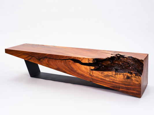 Sculptural Costa Rican Hardwood Bench Reserva Collection — No. 10