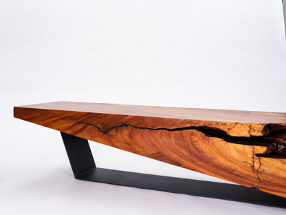 Sculptural Costa Rican Hardwood Bench Reserva Collection — No. 10