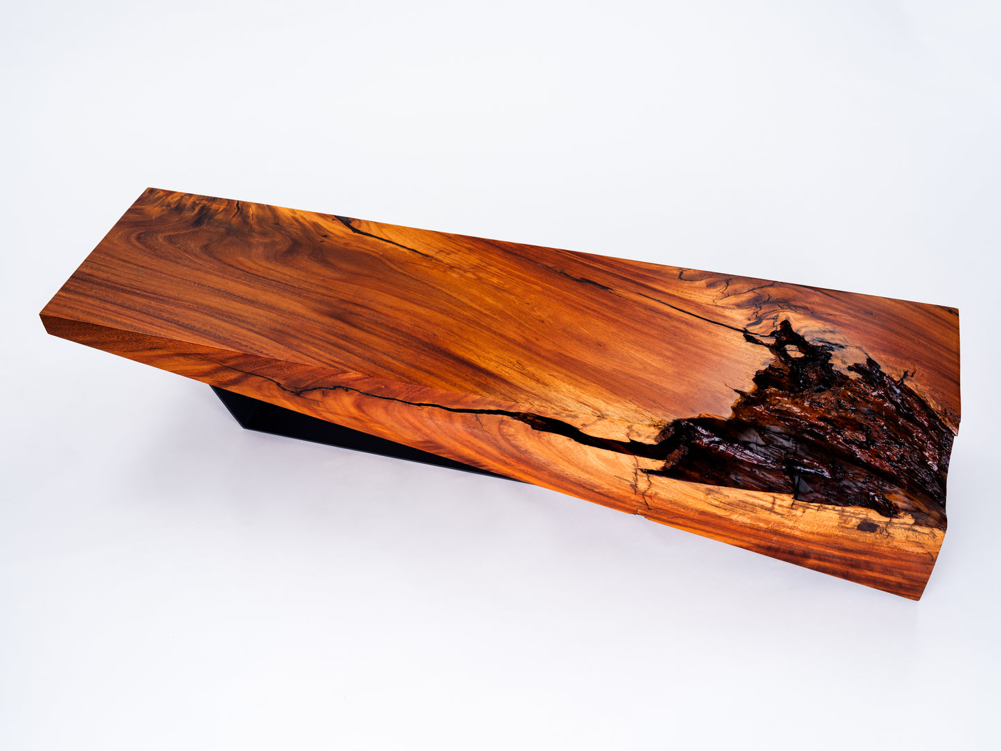 Sculptural Costa Rican Hardwood Bench Reserva Collection — No. 10
