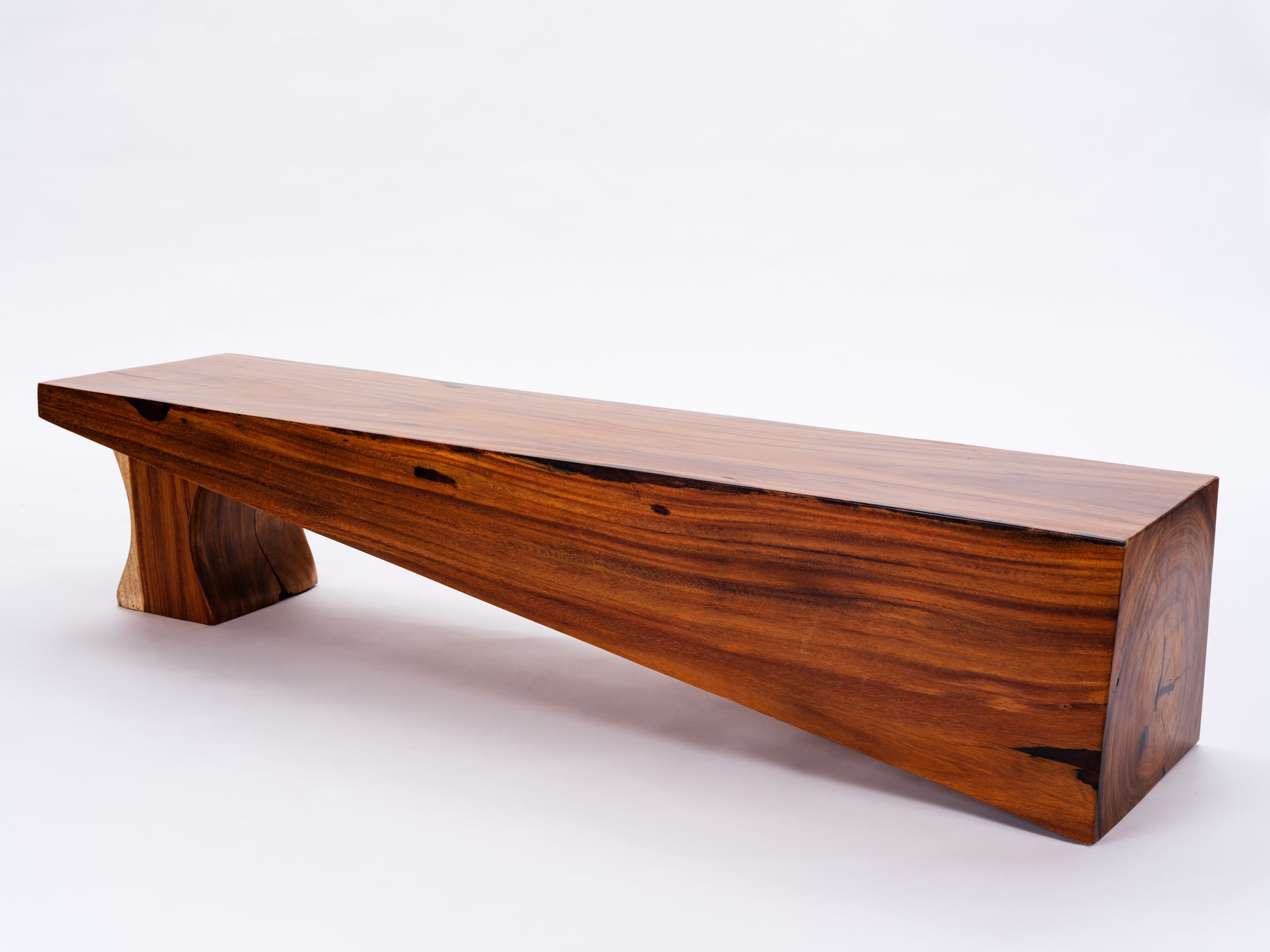 Sculptural Costa Rican Hardwood Bench Reserva Collection — No. 12.