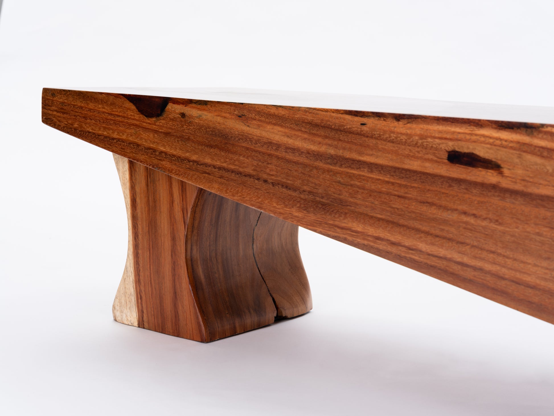 Sculptural Costa Rican Hardwood Bench Reserva Collection — No. 12.