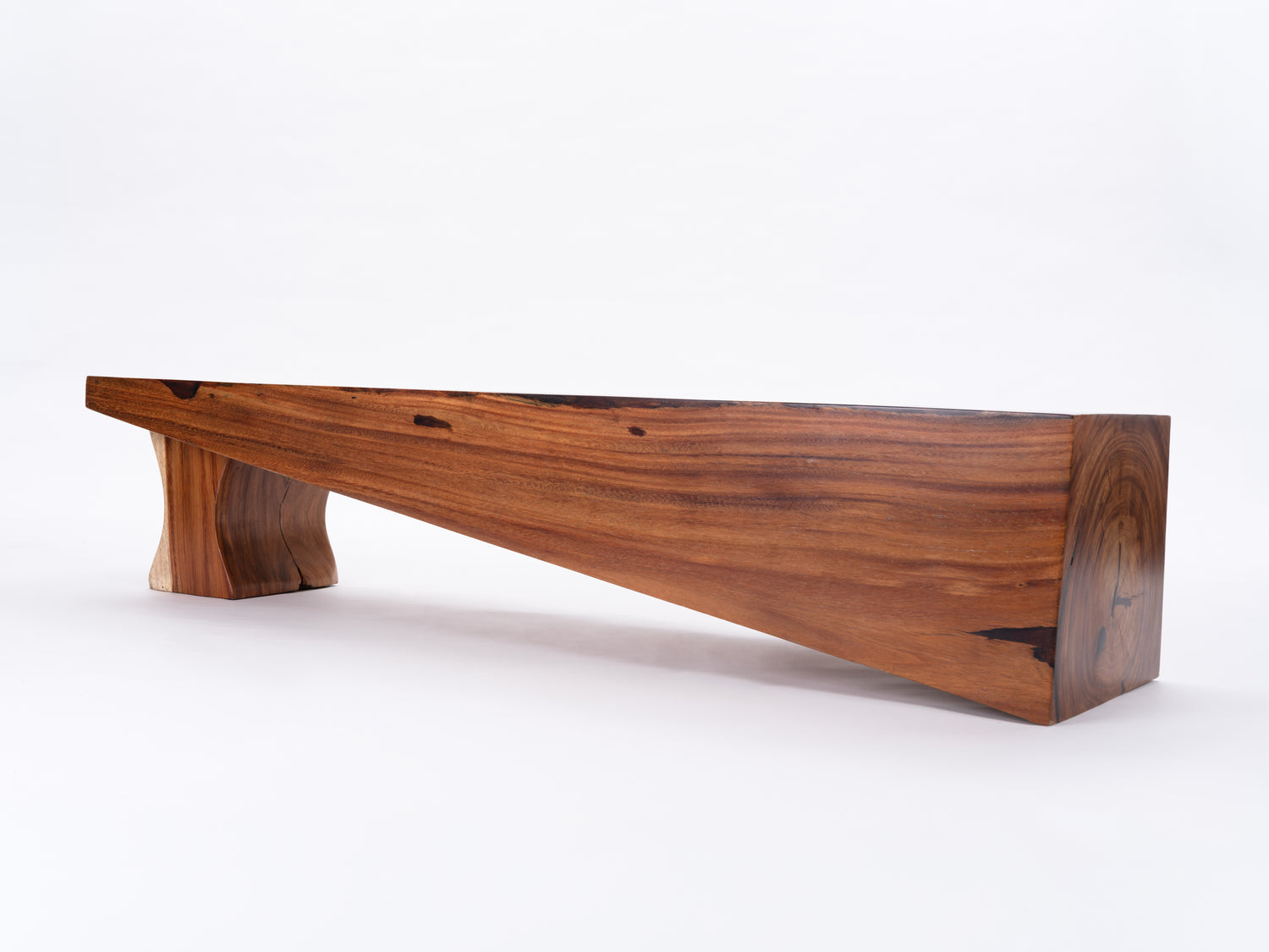 Sculptural Costa Rican Hardwood Bench Reserva Collection — No. 12.