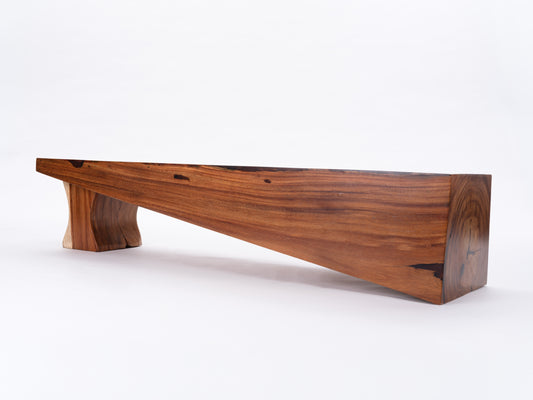 Sculptural Costa Rican Hardwood Bench Reserva Collection — No. 12.