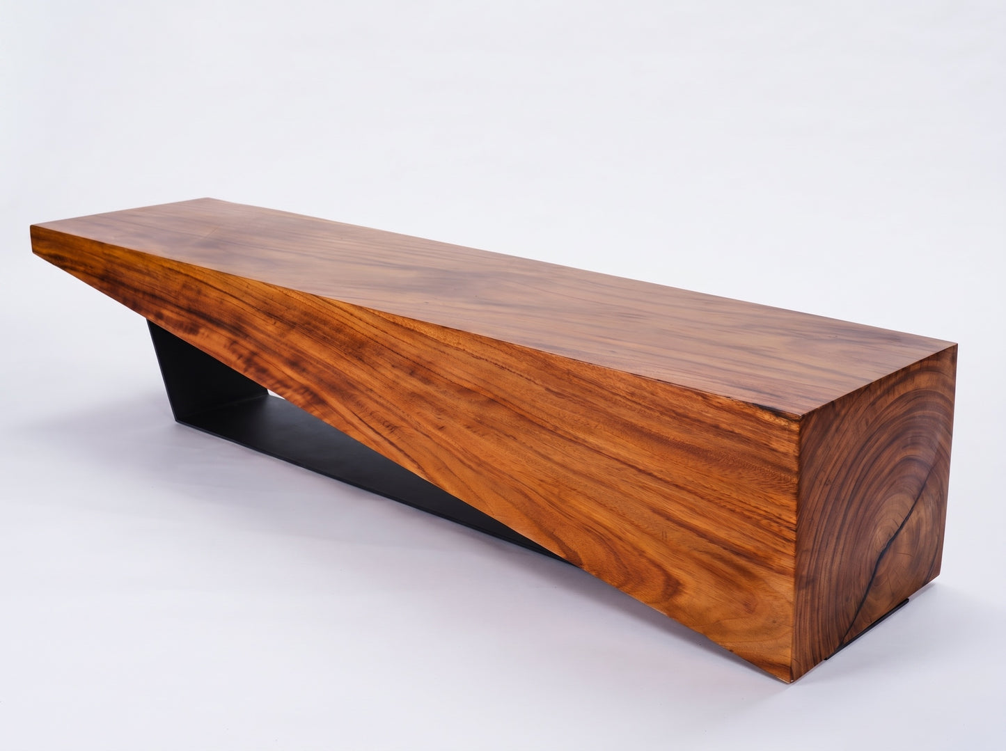 Sculptural Costa Rican Hardwood Bench Reserva Collection — No. 11