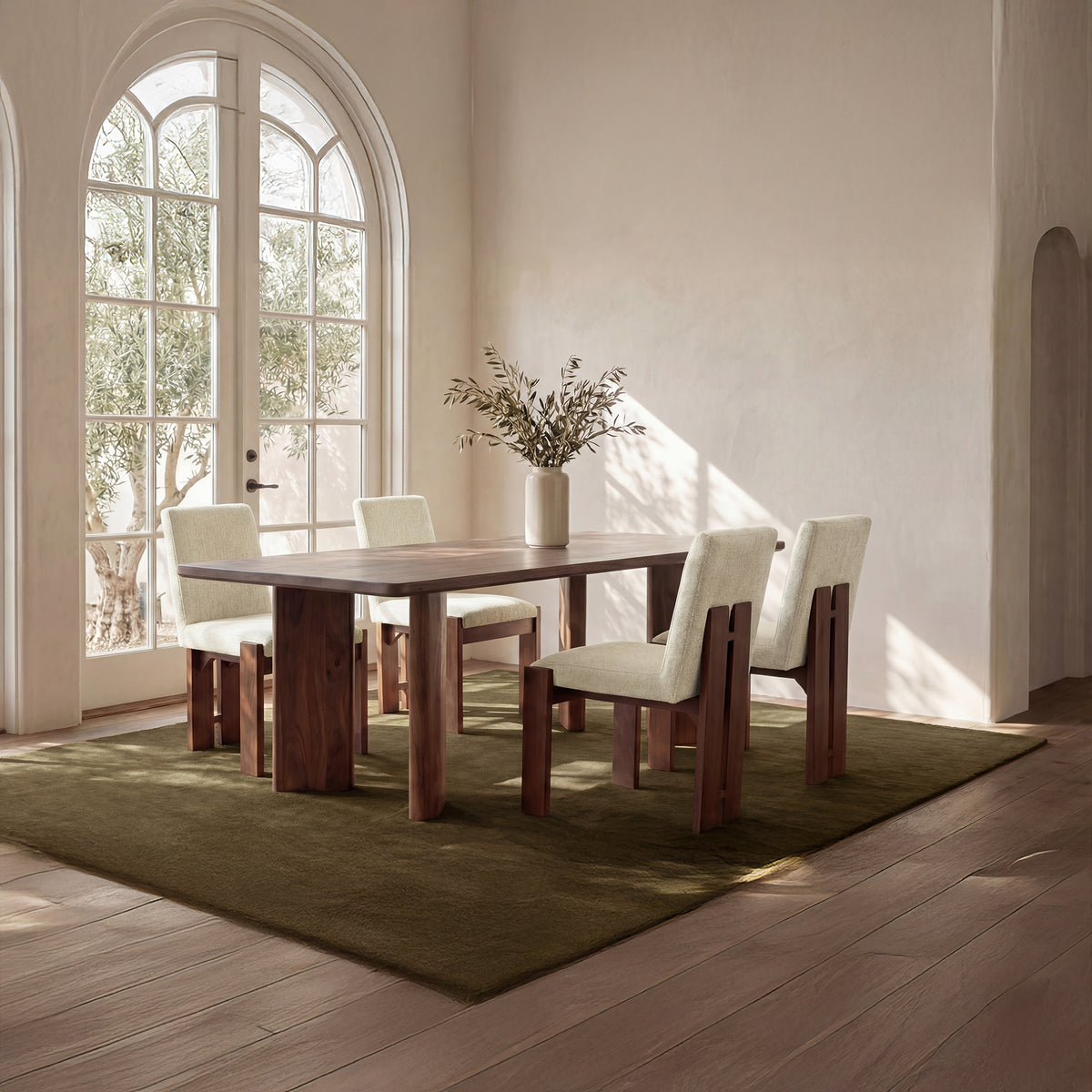 Mia Dining Chair Beige-Set of Two lifestyle