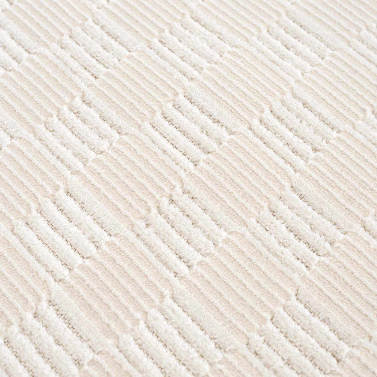 Truls 3D Checkered Washable Rug - Bone
