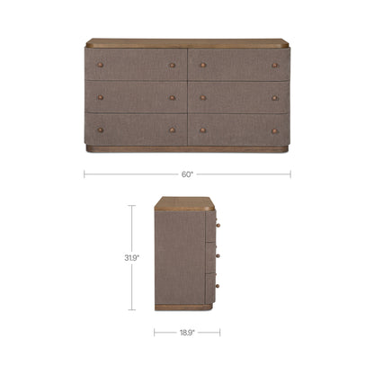 Simone 6 Drawer Dresser Brown lifestyle image 8