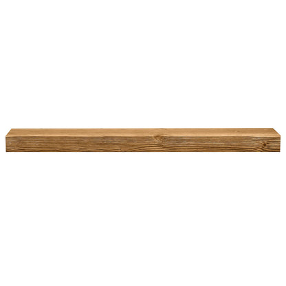 Textured Solid Floating Timber Fireplace Mantel Shelf.
