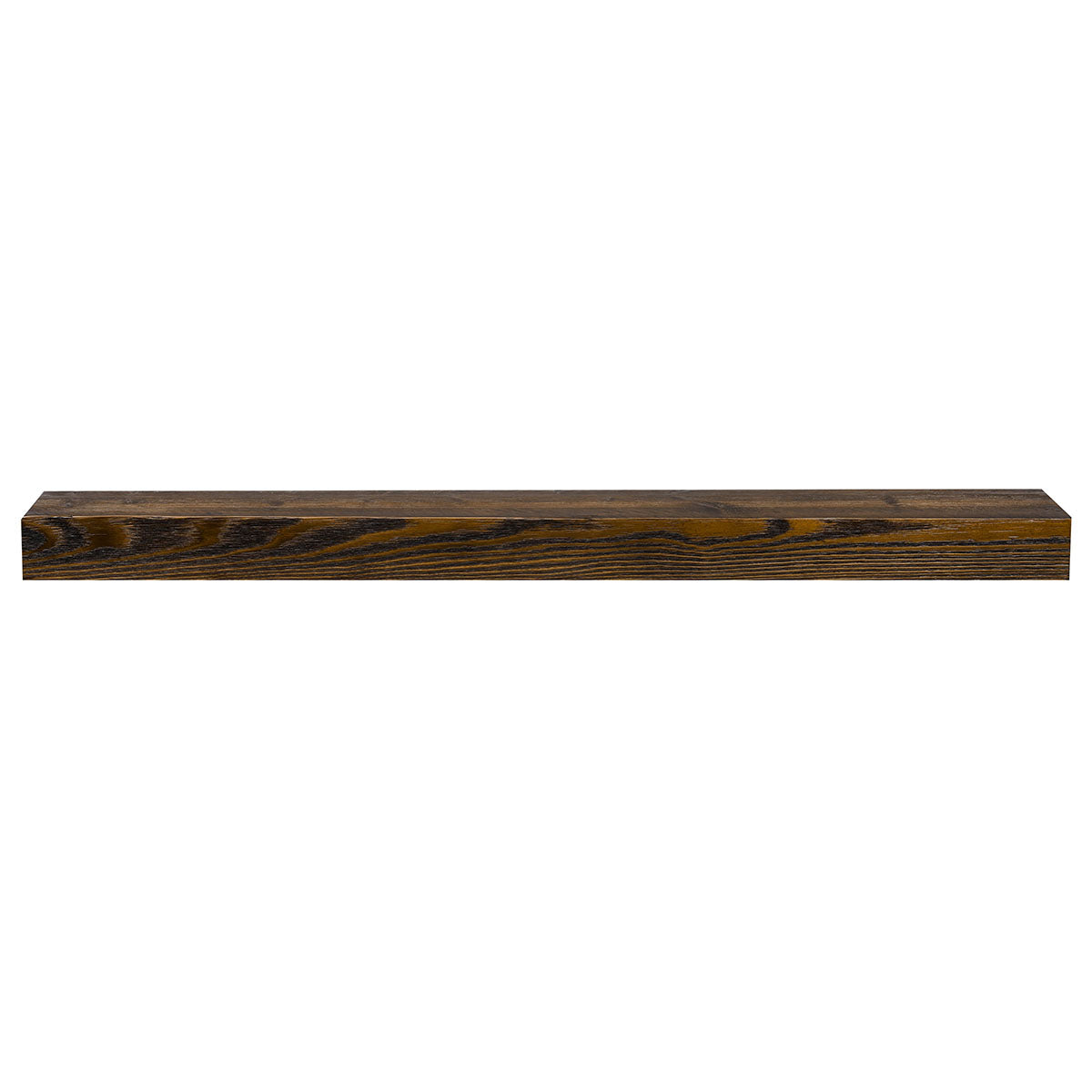 Textured Solid Floating Timber Fireplace Mantel Shelf.