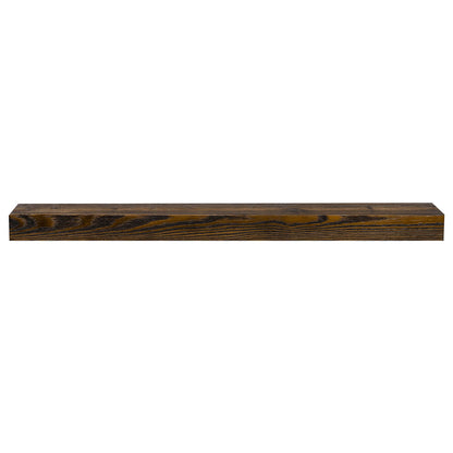 Textured Solid Floating Timber Fireplace Mantel Shelf.