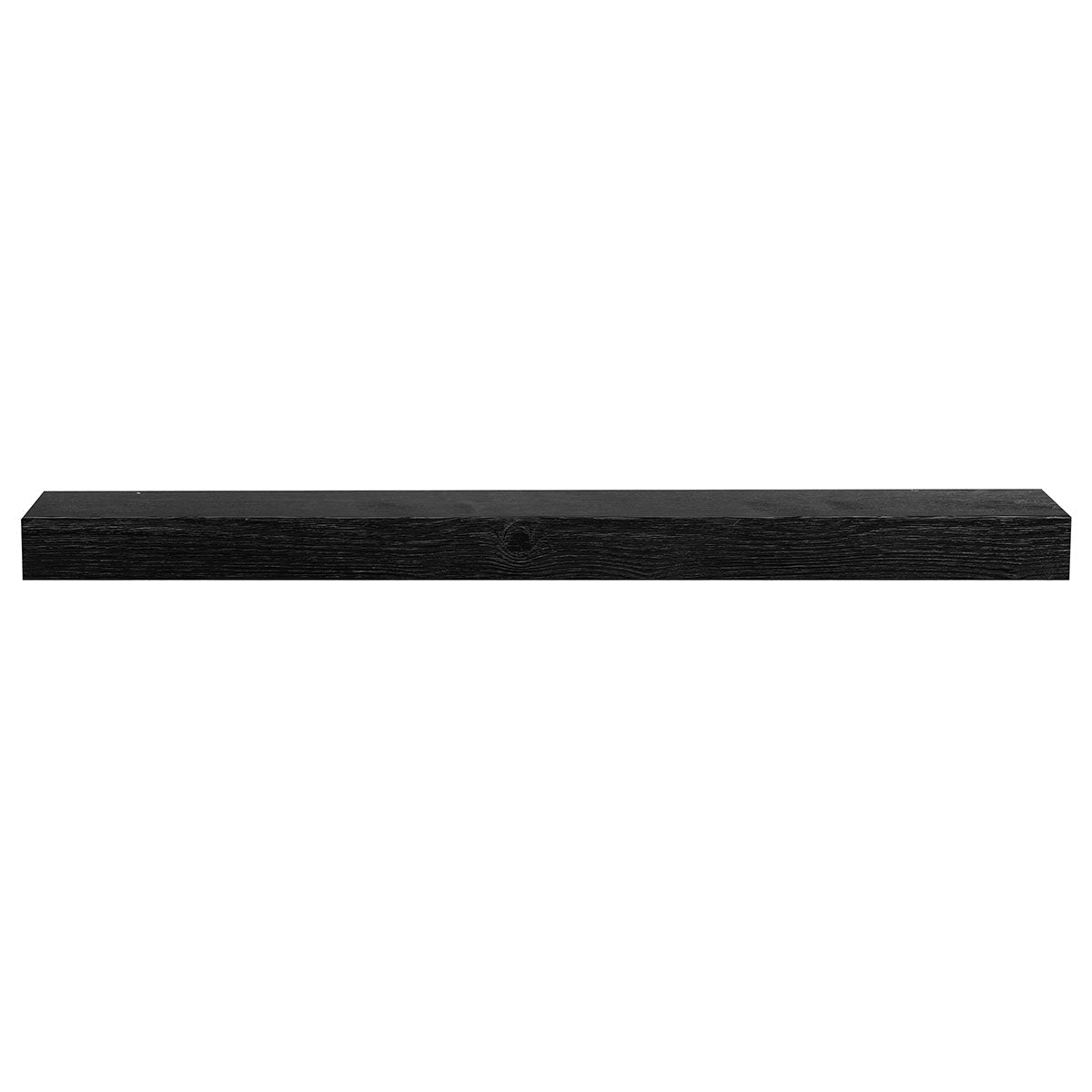 Textured Solid Floating Timber Fireplace Mantel Shelf.