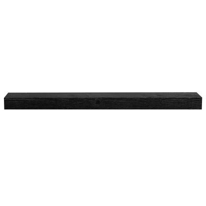 Textured Solid Floating Timber Fireplace Mantel Shelf.
