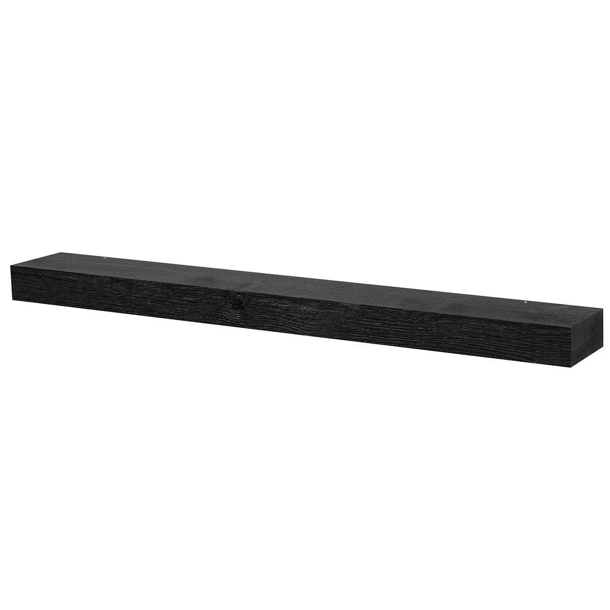 Textured Solid Floating Timber Fireplace Mantel Shelf.